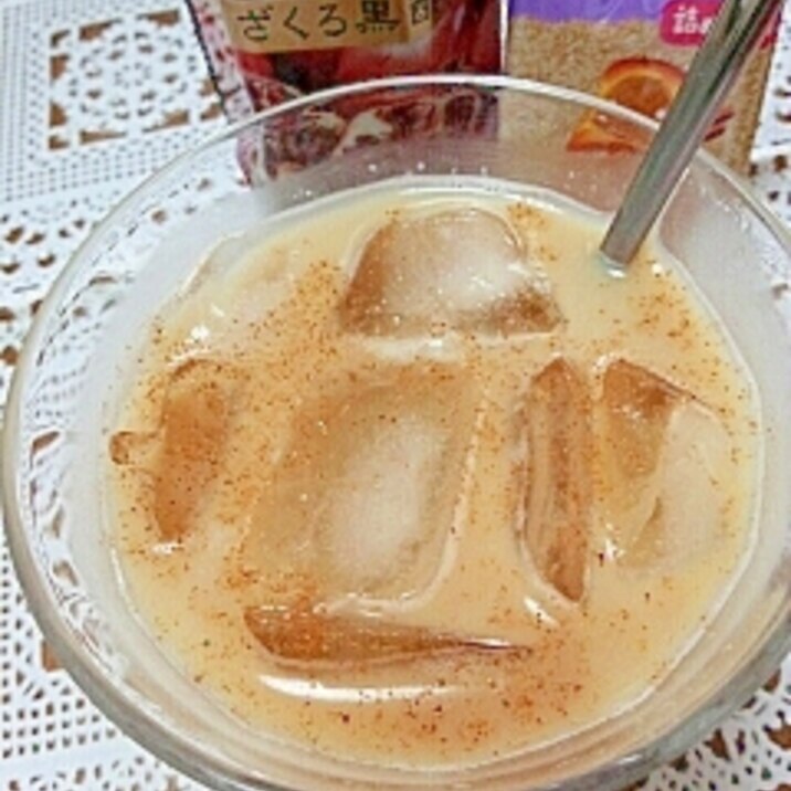 アイス☆黒酢シナモンきなこカフェオレ♪